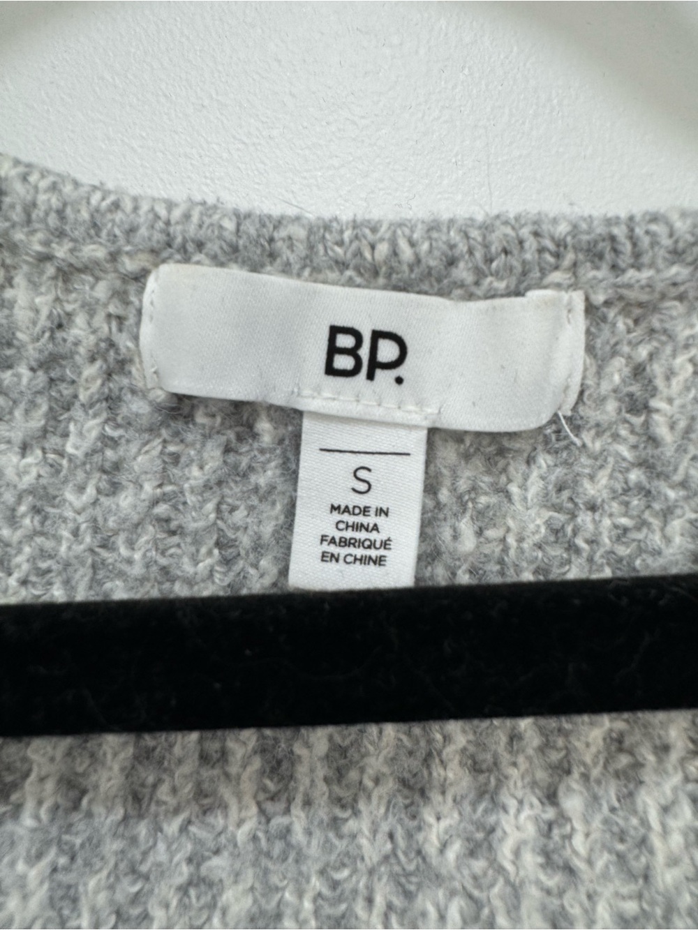 bp Light Gray Ribbed V-Neck Sweater - Picture 3 of 3